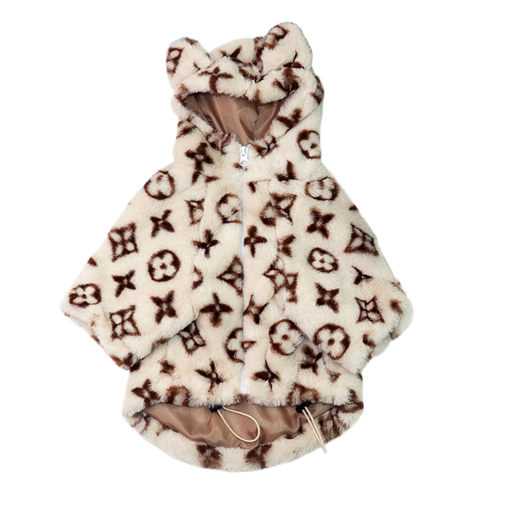 Brown Monogram Chewy Dog Sweater