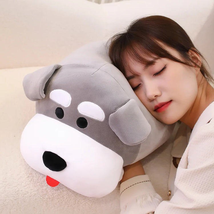 Cute Schnauzer Plush Pillow