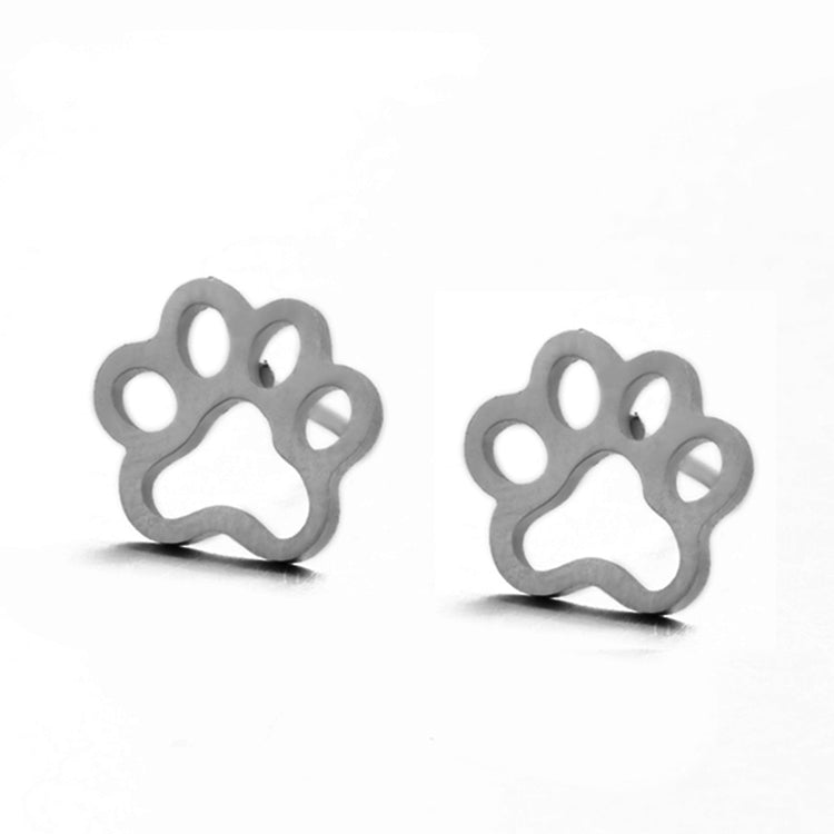 Cute pet paw print stud earrings