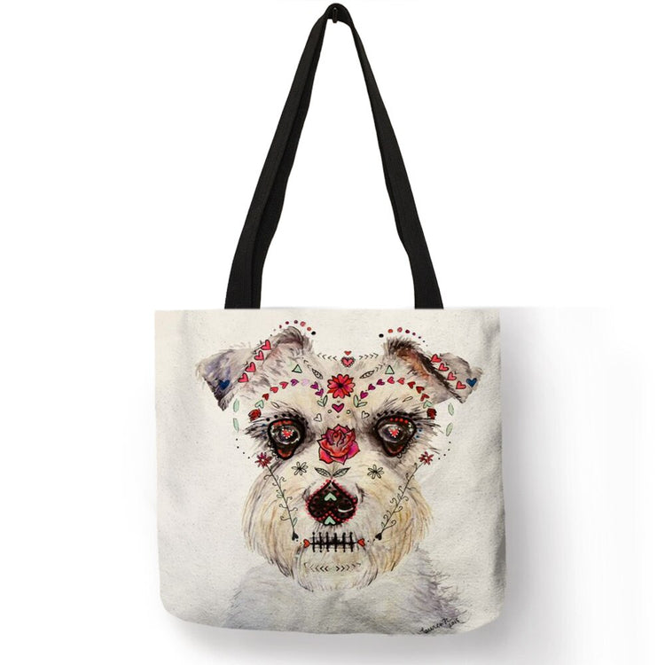 Schnauzer Dog Painting Handbags For Women