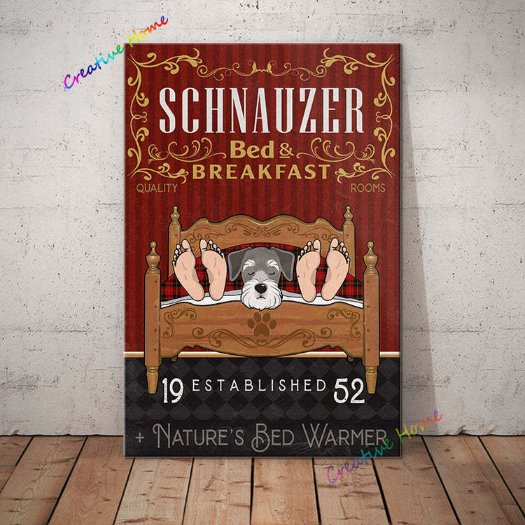 Schnauzer Dog variety of Retro Tin Sign Poster