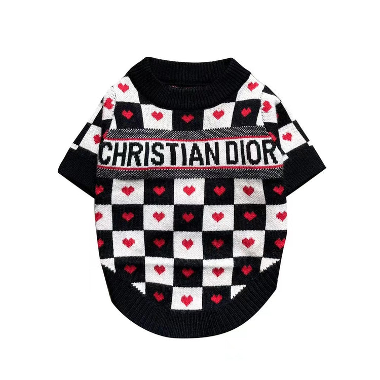 Heart Chris Bor Dog Sweater
